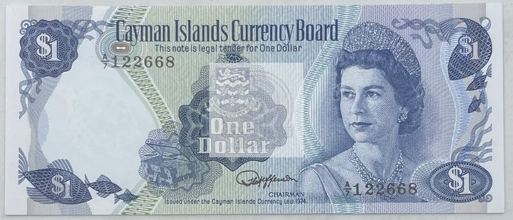 1971 Cayman Islands  $1 Dollar P-1c UNC World Banknote - Cool Coins & Notes