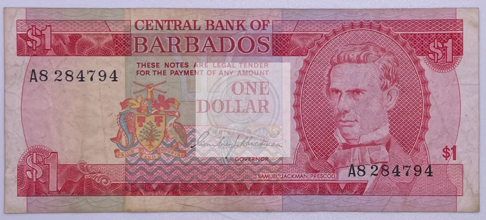 1973 Barbados 1 Dollar P-29 Banknote - Cool Coins & Notes
