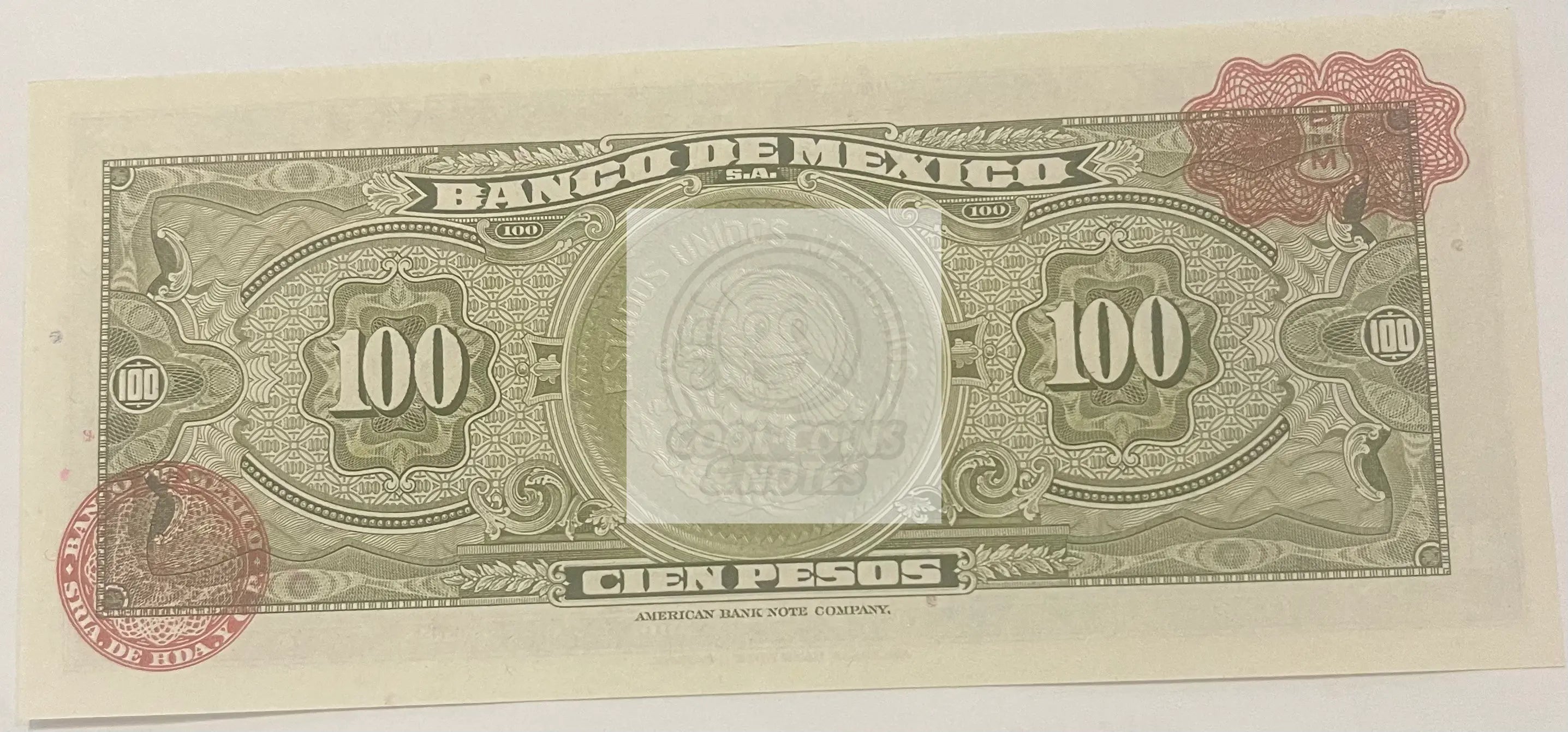 1973 Mexico 100 Pesos P-61i.11, UNC World Banknote - Cool Coins & Notes