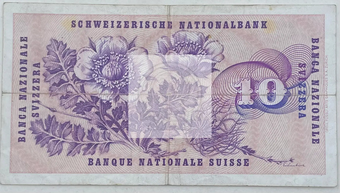 1973 Switzerland 20 Franken P-46u Used World Banknote - Cool Coins & Notes