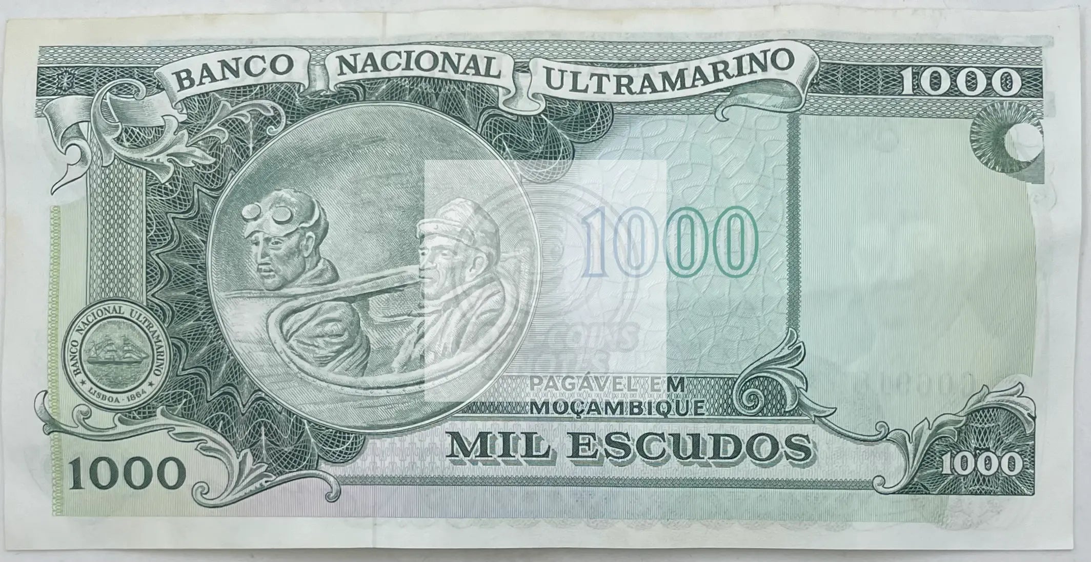 1976 Mozambique  1,000 Escudos  P-119  Used World Banknote - Cool Coins & Notes