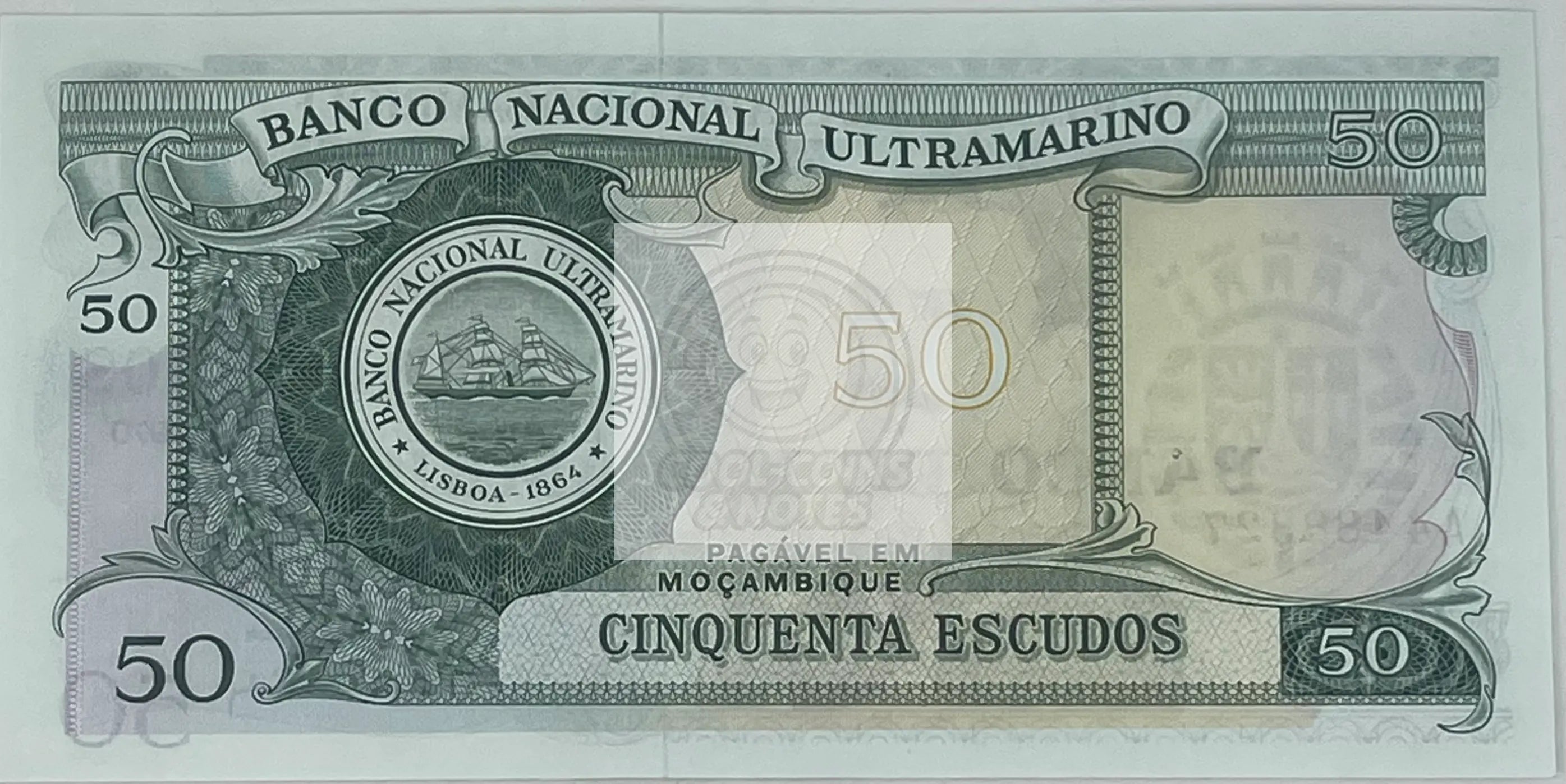 1976 Mozambique 50 Escudos P-116 UNC, World Banknote - Cool Coins & Notes