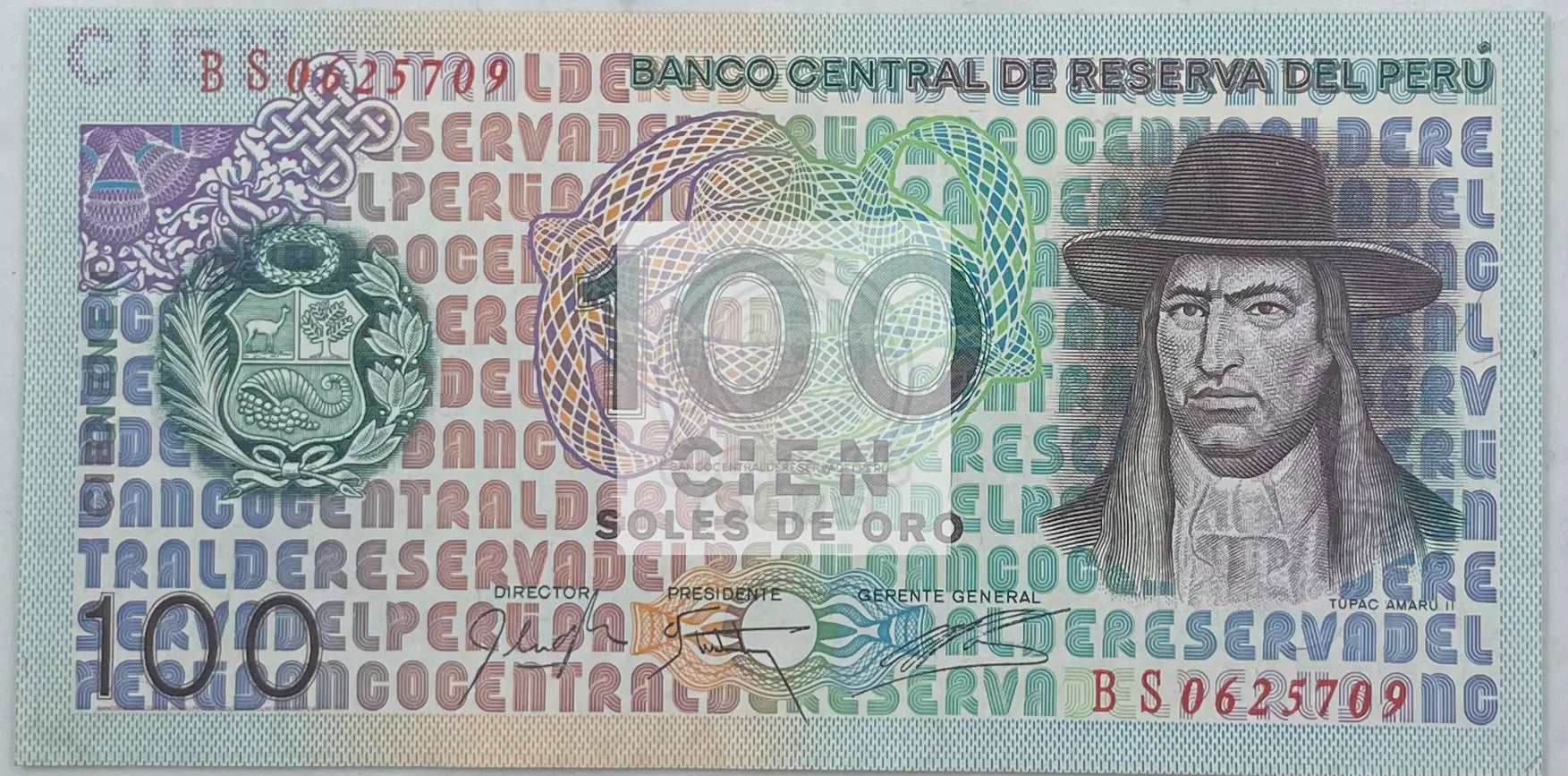 1976 Peru 100 Soles P-114 UNC World Banknote - Cool Coins & Notes