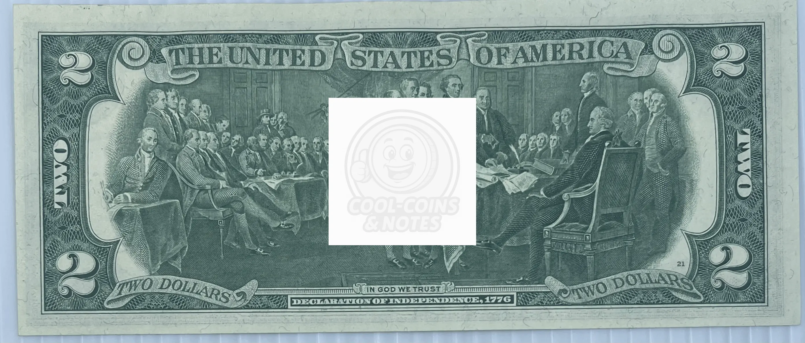 1976 $2 First Day Issue Stamp UNC Banknote
