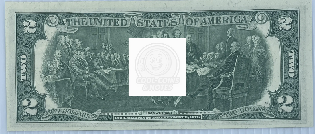 1976 $2 First Day Issue Stamp UNC Banknote