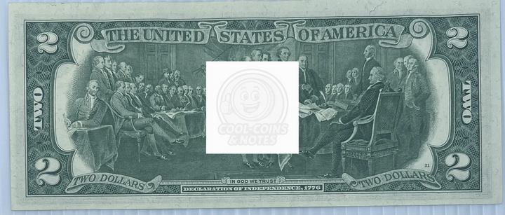 1976 $2 First Day Issue Stamp UNC Banknote