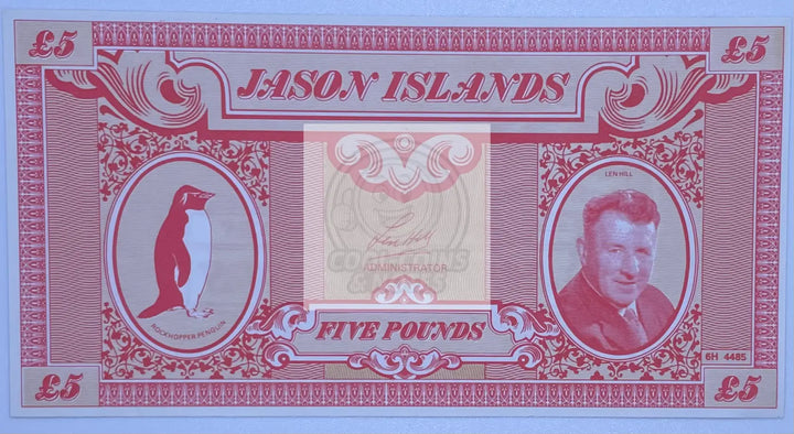1978 Jason Islands 5 Pounds UNC Banknote - Cool Coins & Notes