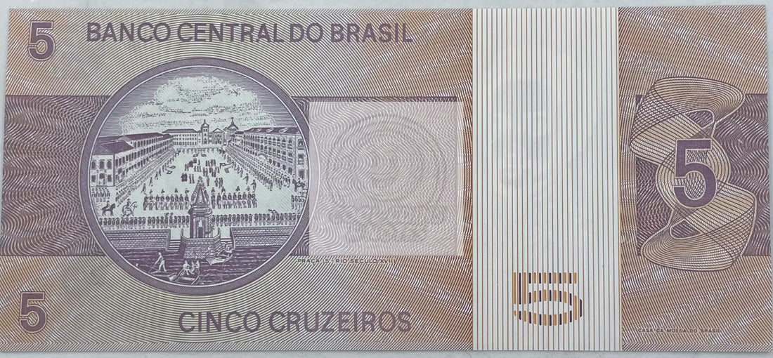 1979 Brazil 5 Cruzeiros P-192d UNC World Banknote - Cool Coins & Notes