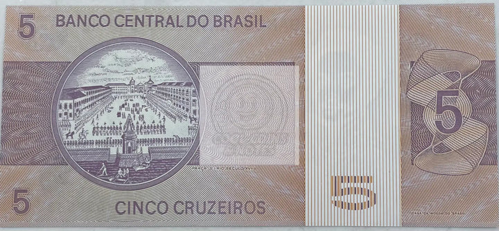 1979 Brazil 5 Cruzeiros P-192d UNC World Banknote - Cool Coins & Notes