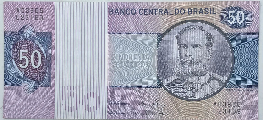 1980 Brazil 50 Cruzeiros P-234a UNC World Banknote - Cool Coins & Notes