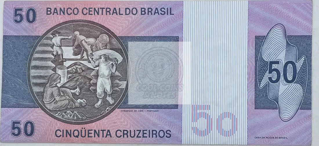 1980 Brazil 50 Cruzeiros P-234a UNC World Banknote - Cool Coins & Notes