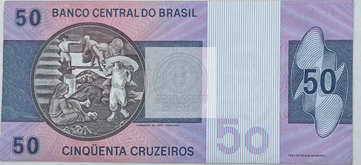 1980 Brazil 50 Cruzeiros P-234a UNC World Banknote - Cool Coins & Notes