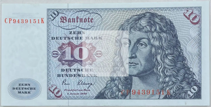 1980 Germany 10 Stamps AU World Banknote - Cool Coins & Notes