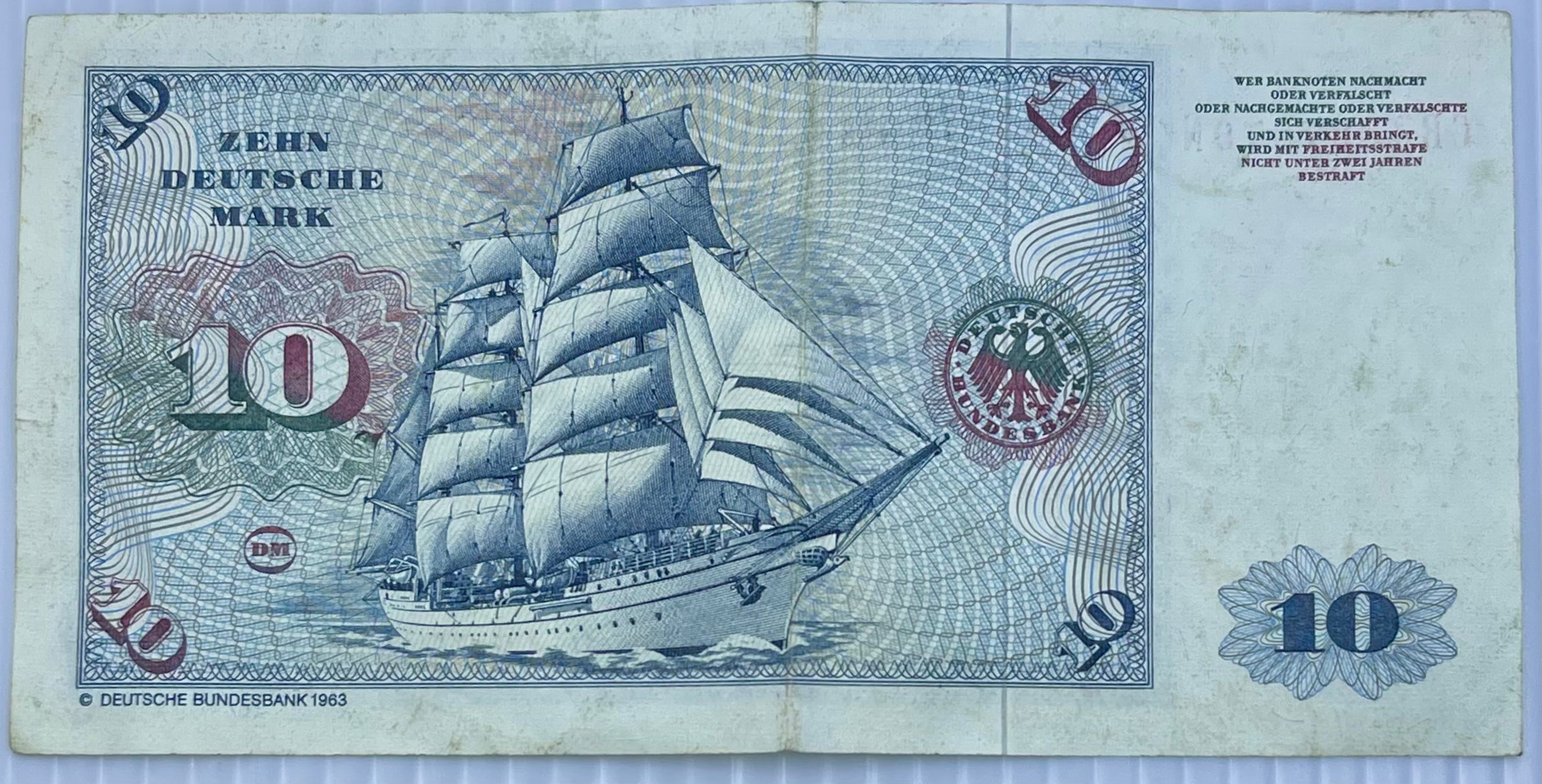 1980 Germany 10 Marks P-31 Used World Banknote - Cool Coins & Notes