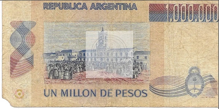 1980’s Argentina  1,000,000 Pesos P-310 Banknote - Cool Coins & Notes