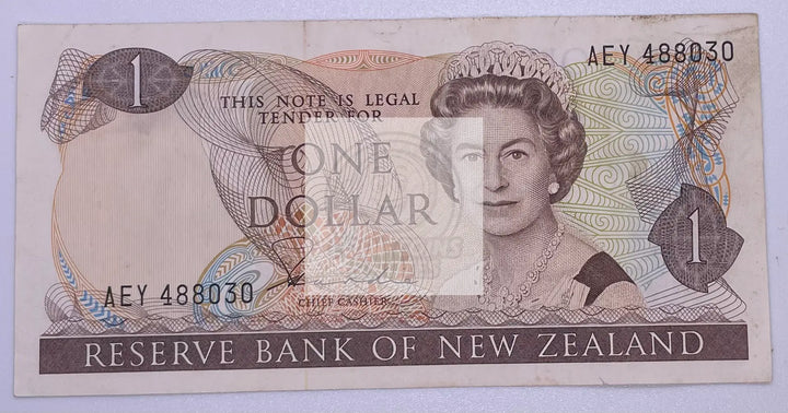 1981-1985 New Zealand $1 Dollar ND P-169 Banknote - Cool Coins & Notes