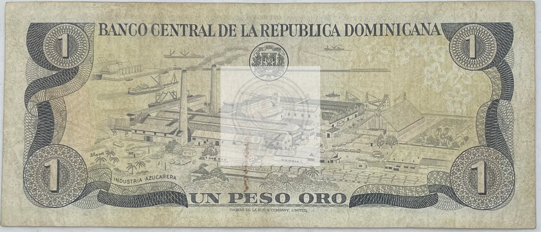 1981 Dominican Republic 1 Peso Oro P-117b World Banknote - Cool Coins & Notes