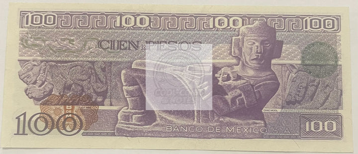 1981 Mexico 100 Pesos P-74a.RD, UNC World Banknote - Cool Coins & Notes