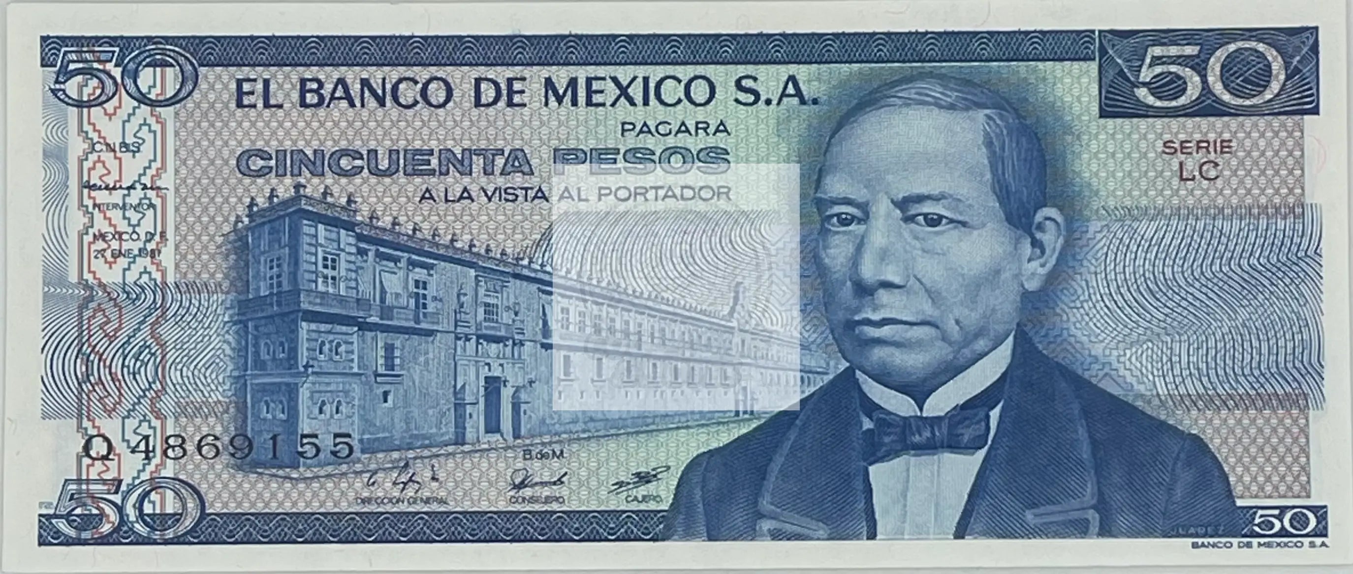 1981 Mexico 50 Pesos P-73a.LA UNC, World Banknote - Cool Coins & Notes