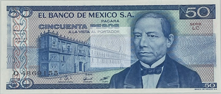 1981 Mexico 50 Pesos P-73a.LA UNC, World Banknote - Cool Coins & Notes