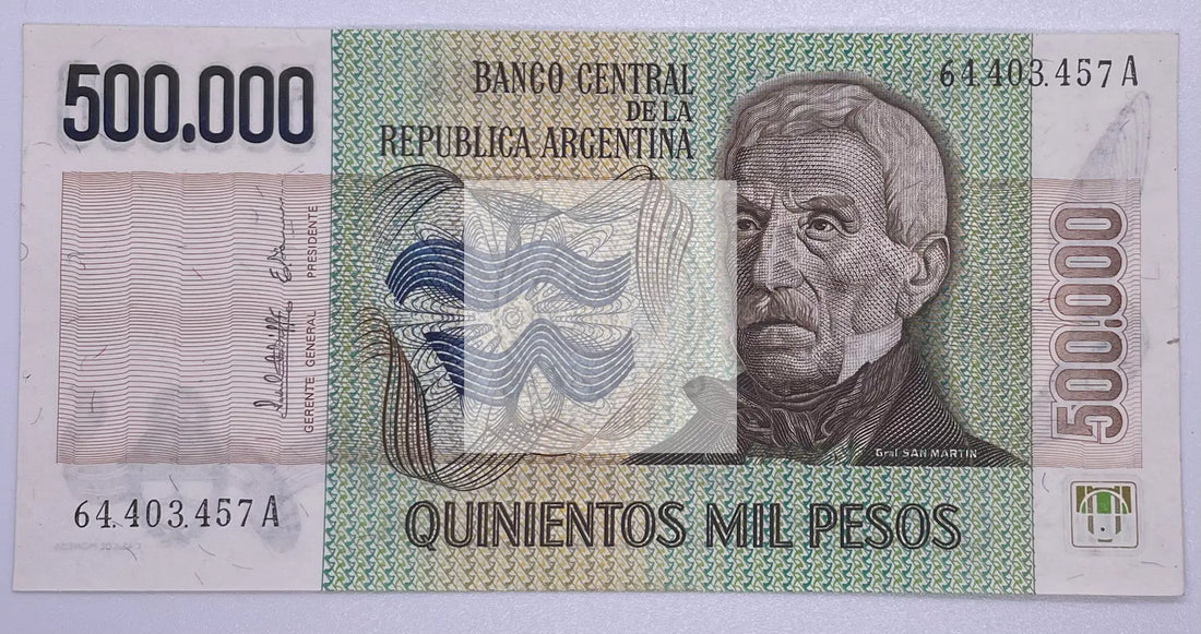 1981 ND Argentina 500,000 Pesos P-309 UNC Banknote - Cool Coins & Notes