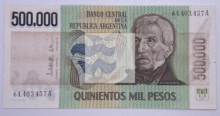 1981 ND Argentina 500,000 Pesos P-309 UNC Banknote - Cool Coins & Notes
