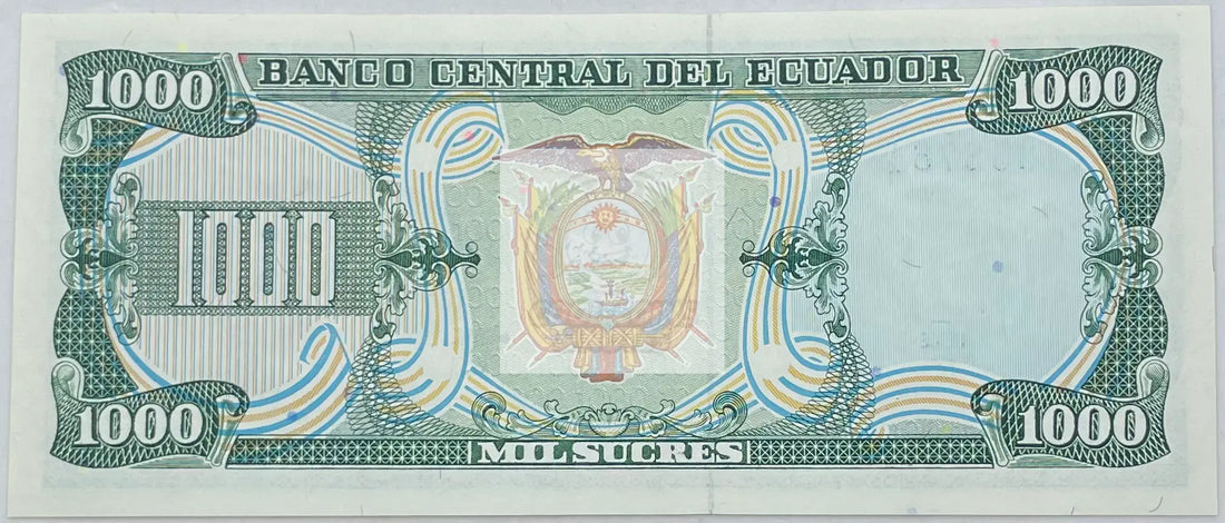 1982 Ecuador 1,000 Sucres P-120b.5 UNC World Banknote - Cool Coins & Notes
