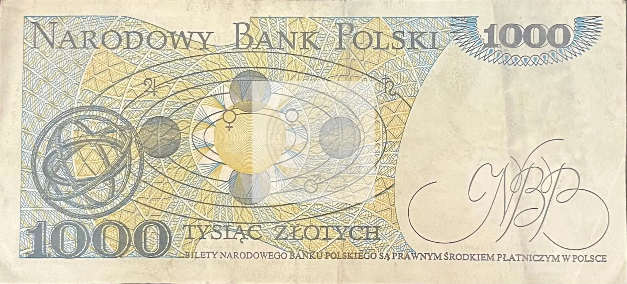 1982 Poland 1,000 Zlotych P-146 Circulated World Banknote Cool Coins & Notes 