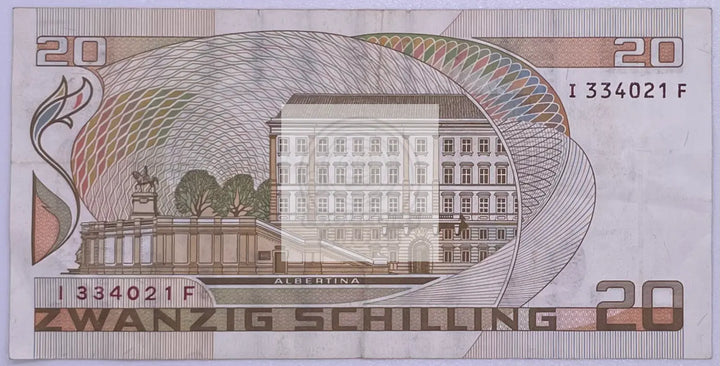 1985 Austria 20 Schilling P-148 Banknote - Cool Coins & Notes