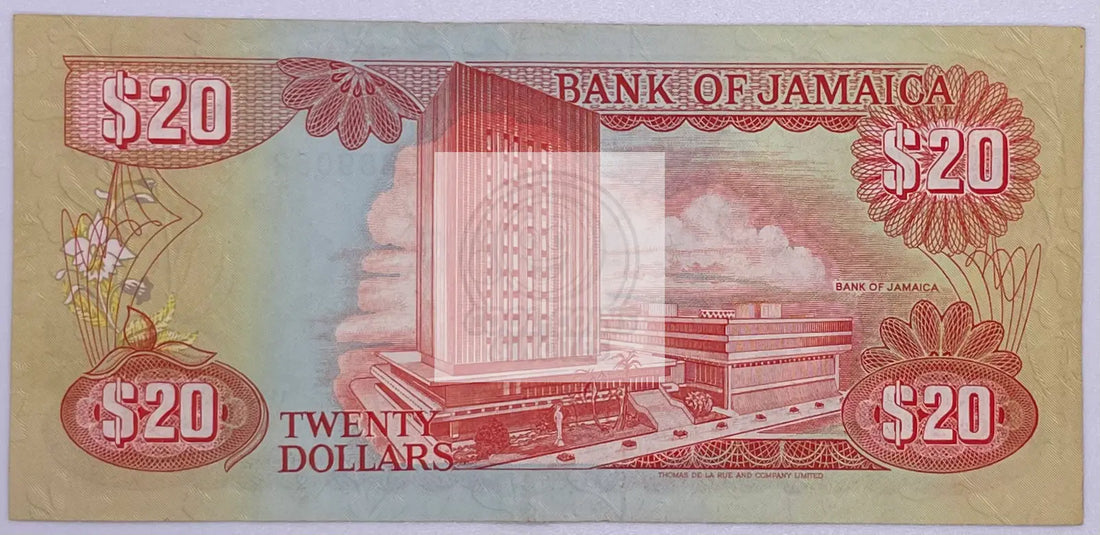 1985 Jamaica $20 Dollars P-72e Banknote - Cool Coins & Notes