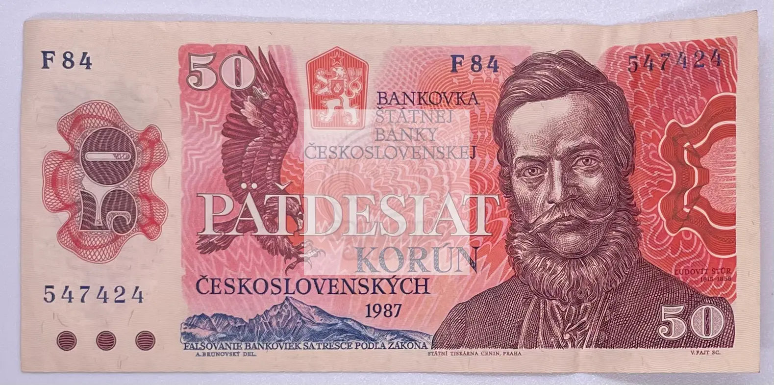 1987 CZECHOSLOVAKIA 50 KORUN P-96 Banknote - Cool Coins & Notes
