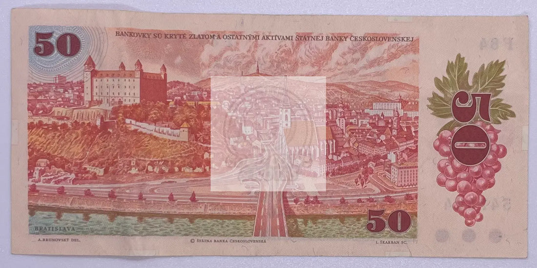 1987 CZECHOSLOVAKIA 50 KORUN P-96 Banknote - Cool Coins & Notes