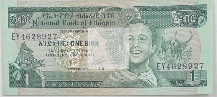 1987 Ethiopia  1 Birr  P-36a  UNC World Banknote - Cool Coins & Notes