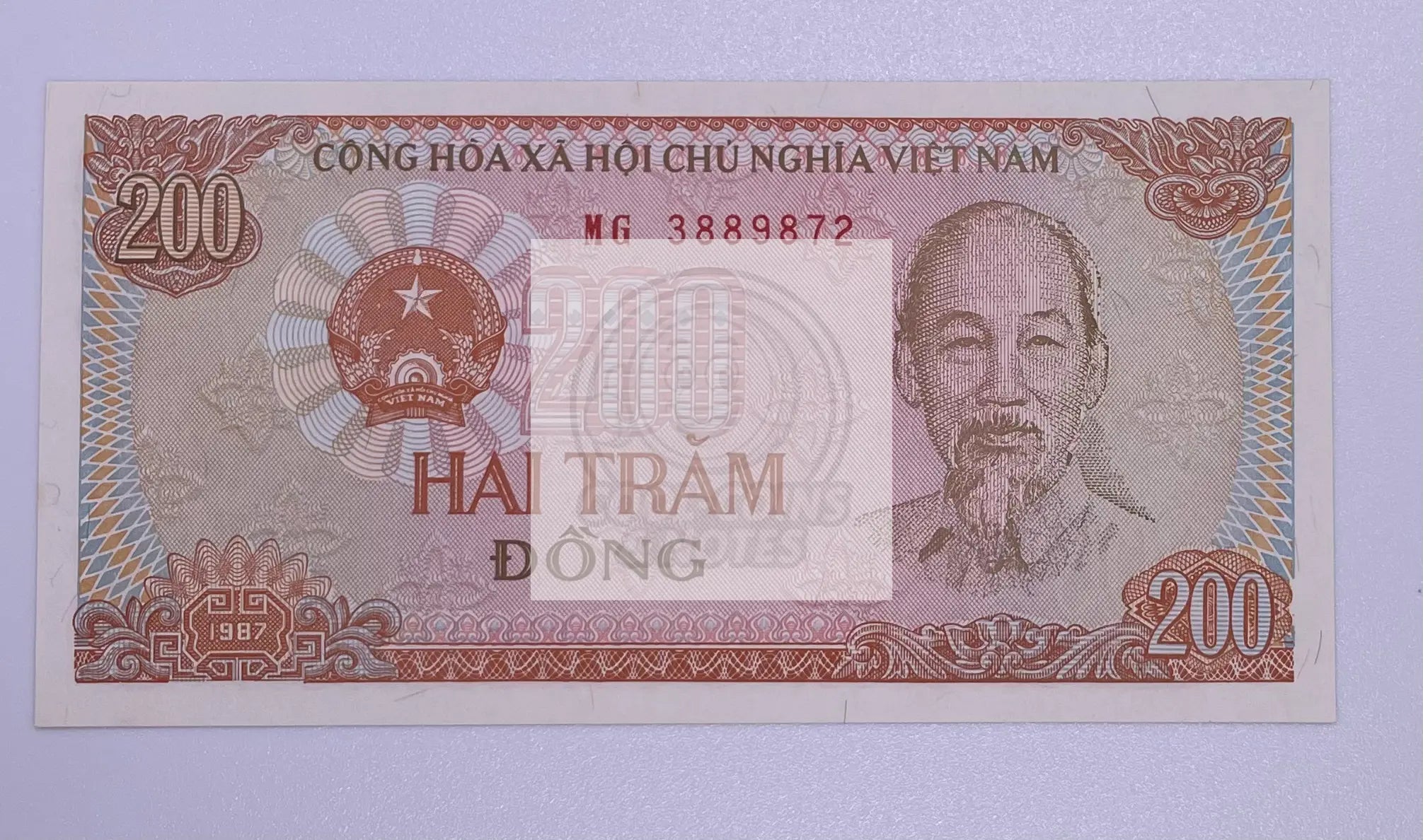 1987 Vietnam 200 Dong P-100c UNC Banknote - Cool Coins & Notes