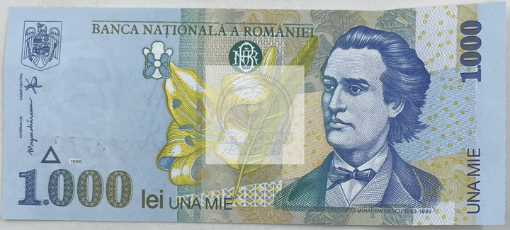 1988 Romania 1,000 Lei P-106, Used World Banknote - Cool Coins & Notes