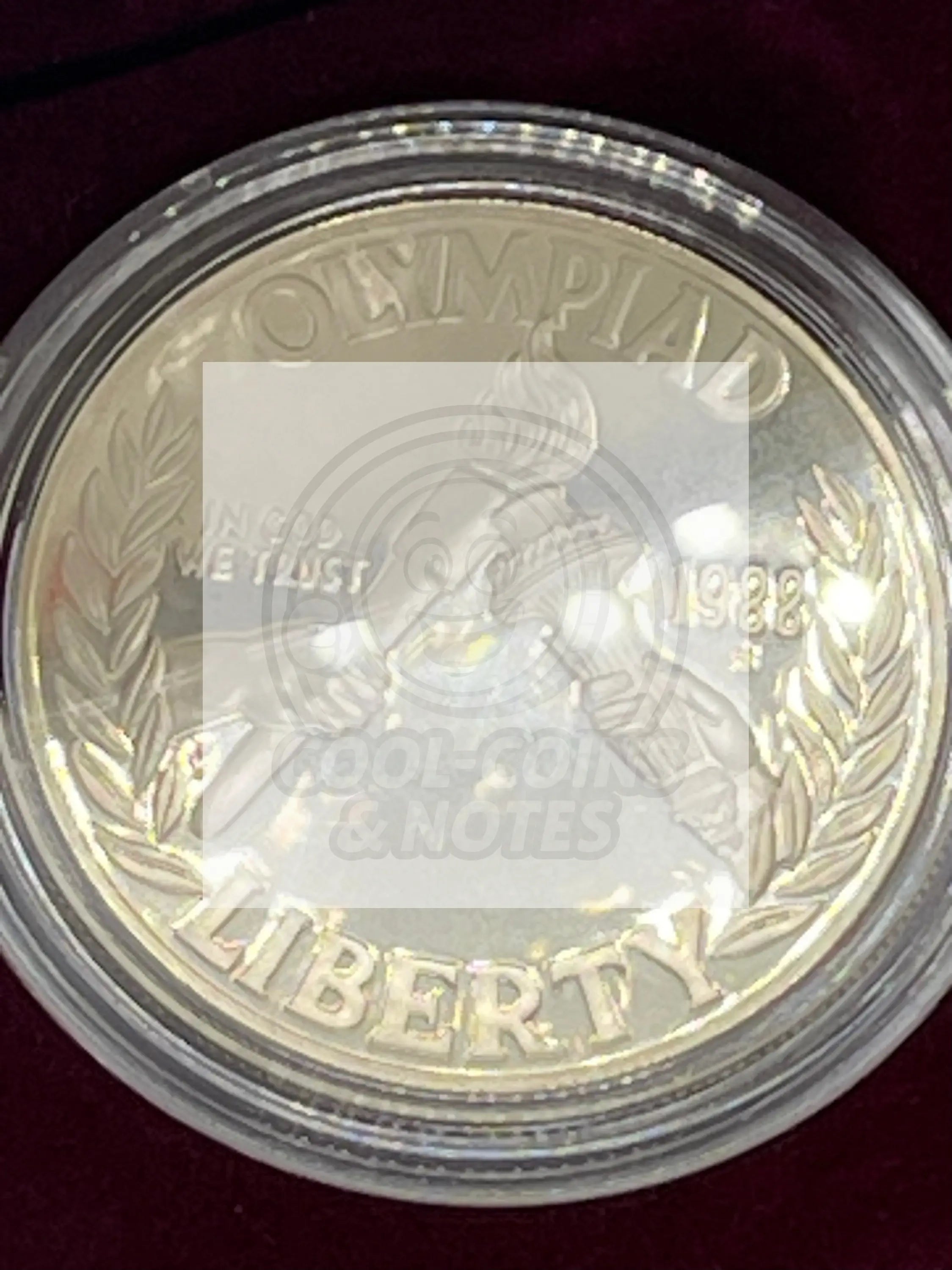 1988-S Seoul Olympiad - Proof Silver Dollar - Box & COA - Cool Coins & Notes