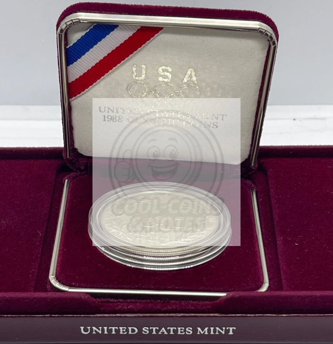 1988-S Seoul Olympiad - Proof Silver Dollar - Box & COA - Cool Coins & Notes