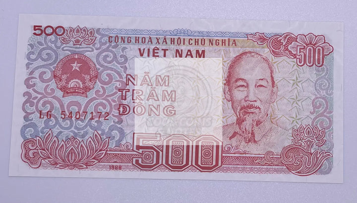 1988 Vietnam 500 Dong P-101a UNC Banknote - Cool Coins & Notes