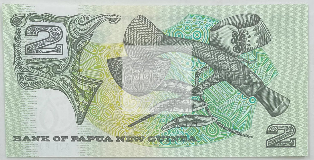 1989-1991 (ND) Papua New Guinea  2 Kina  P-5c  UNC Banknote - Cool Coins & Notes