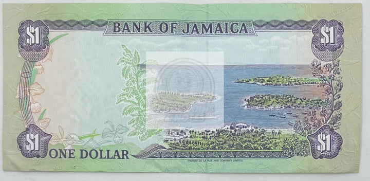 1990 Jamaica $1 Dollar  P-68A de  Banknote - Cool Coins & Notes