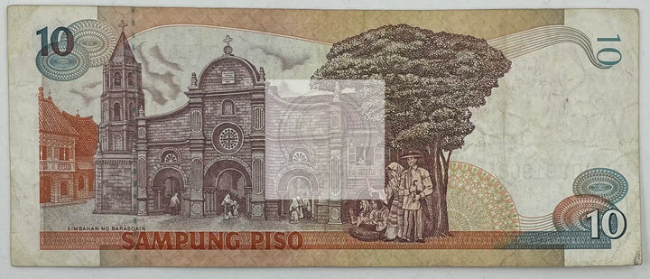 1990 Philippines 10 Piso P-169b, Used Banknote - Cool Coins & Notes