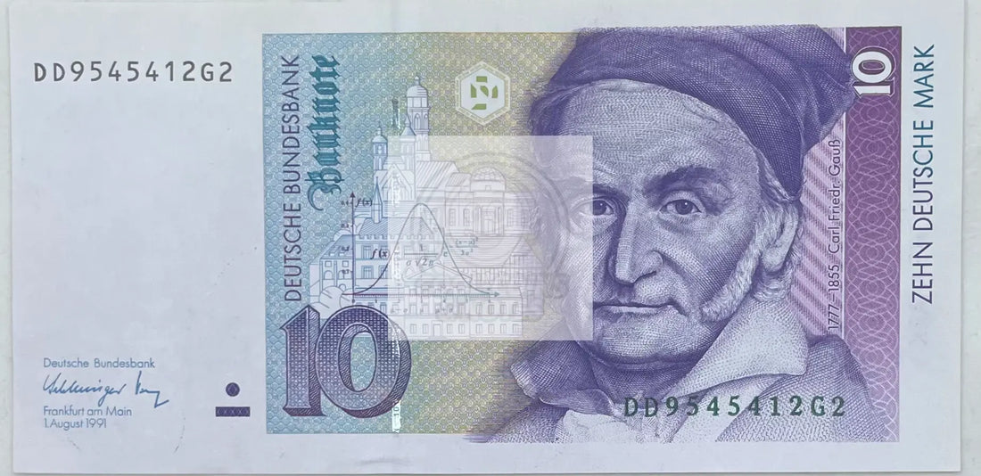1991 Germany 10 Marks P-38b AU World Banknote - Cool Coins & Notes