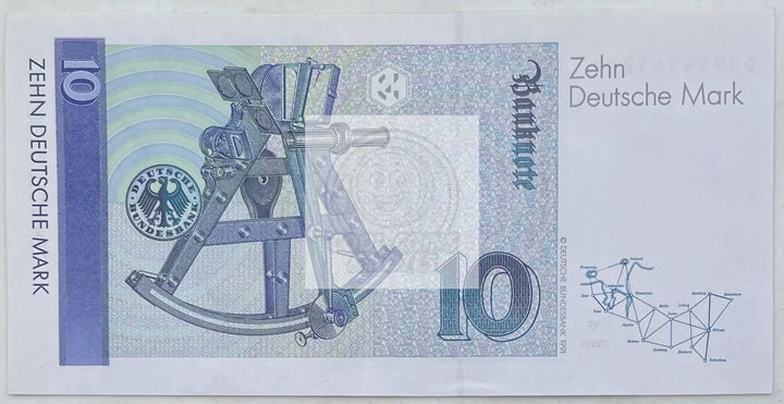 1991 Germany 10 Marks P-38b AU World Banknote - Cool Coins & Notes