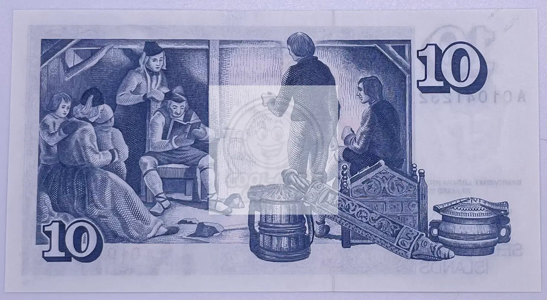 1991 Iceland 10 Kronur P-48a UNC Banknote - Cool Coins & Notes