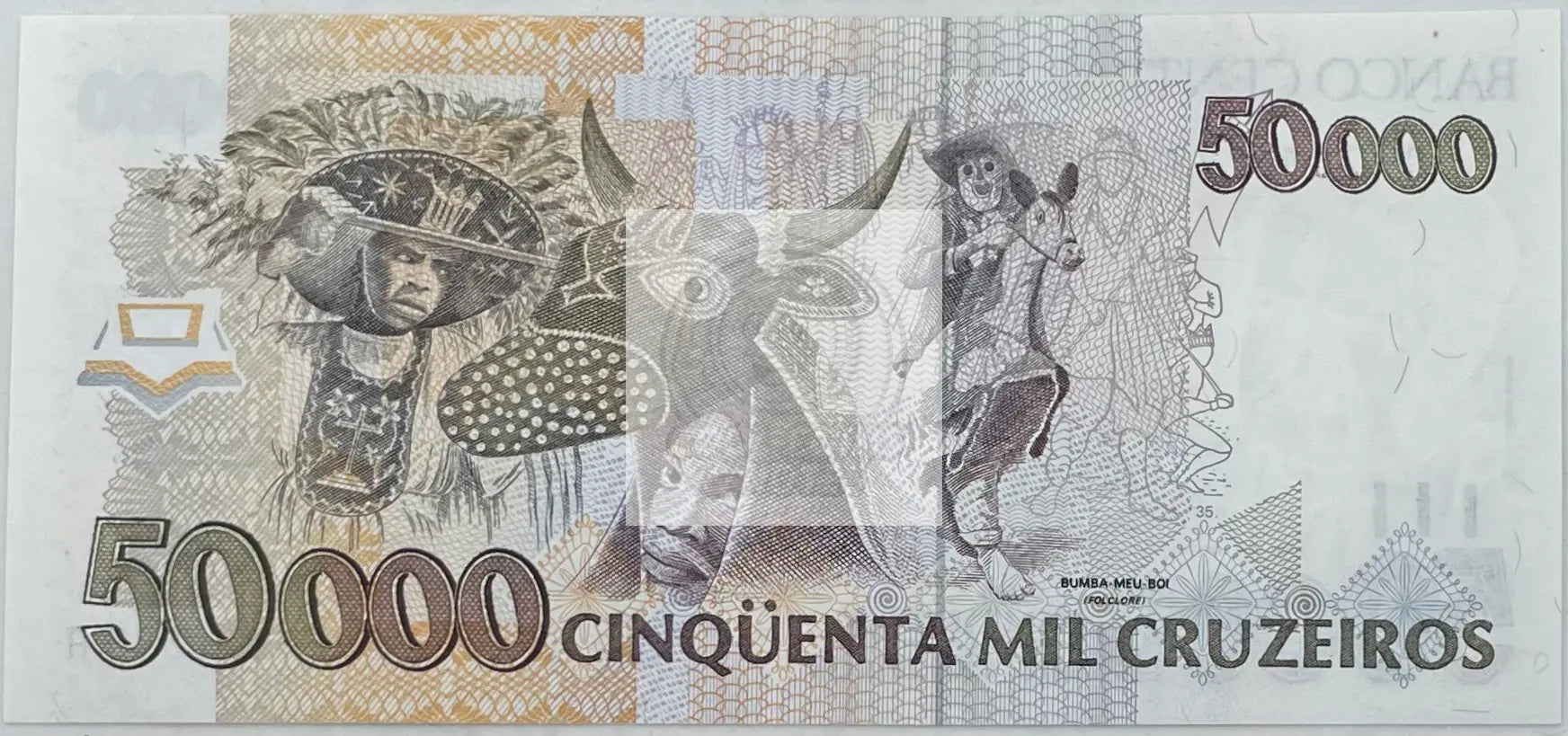 1992 Brazil 50,000 Cruzeiros P-234a UNC World Banknote - Cool Coins & Notes