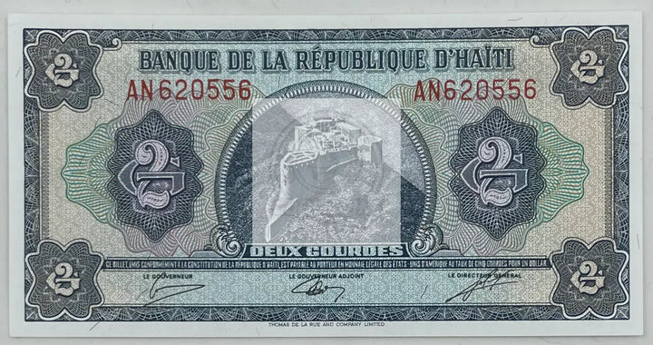 1992 Haiti 2 Gourdes P-260 UNC Banknote - Cool Coins & Notes