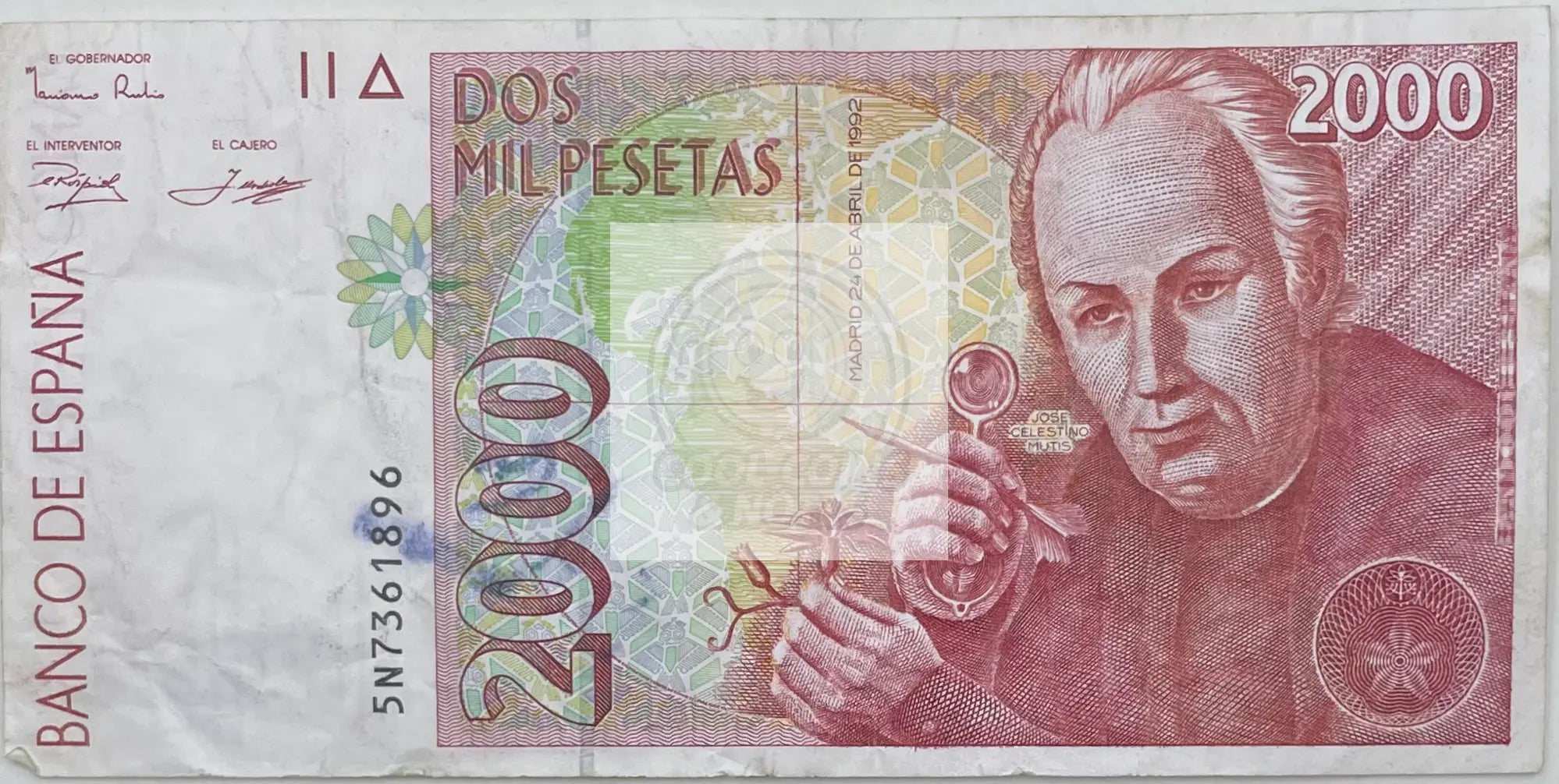 1992 Spain 2,000 Pesetas P-164r Circulated World Banknote - Cool Coins & Notes