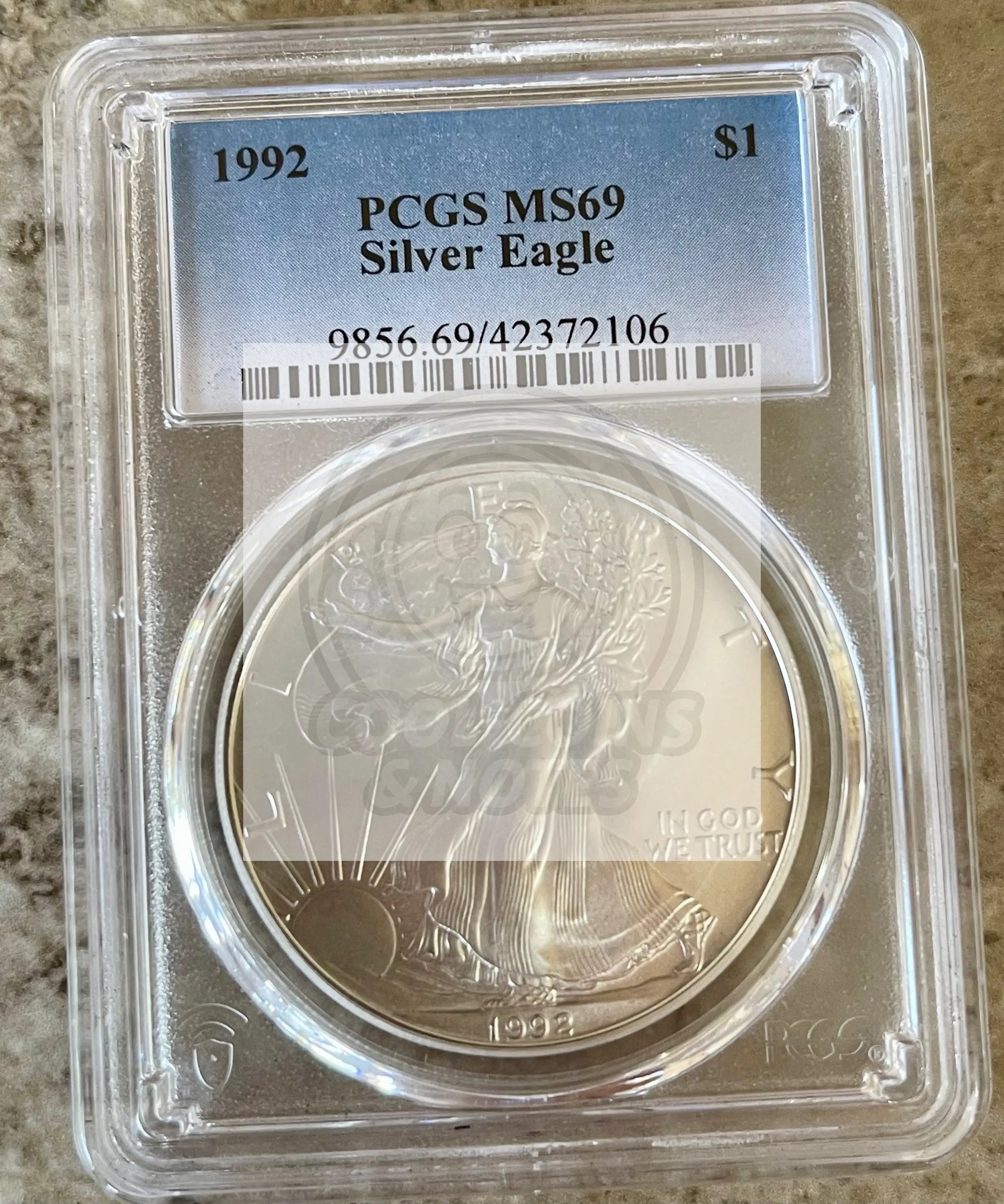 1992 $1 American Silver Eagle PCGS MS 69 - Cool Coins & Notes