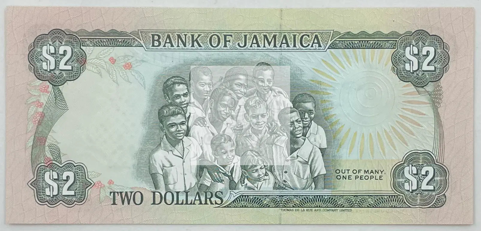 1993 Jamaica $2 Dollars  P-69e  UNC Banknote - Cool Coins & Notes