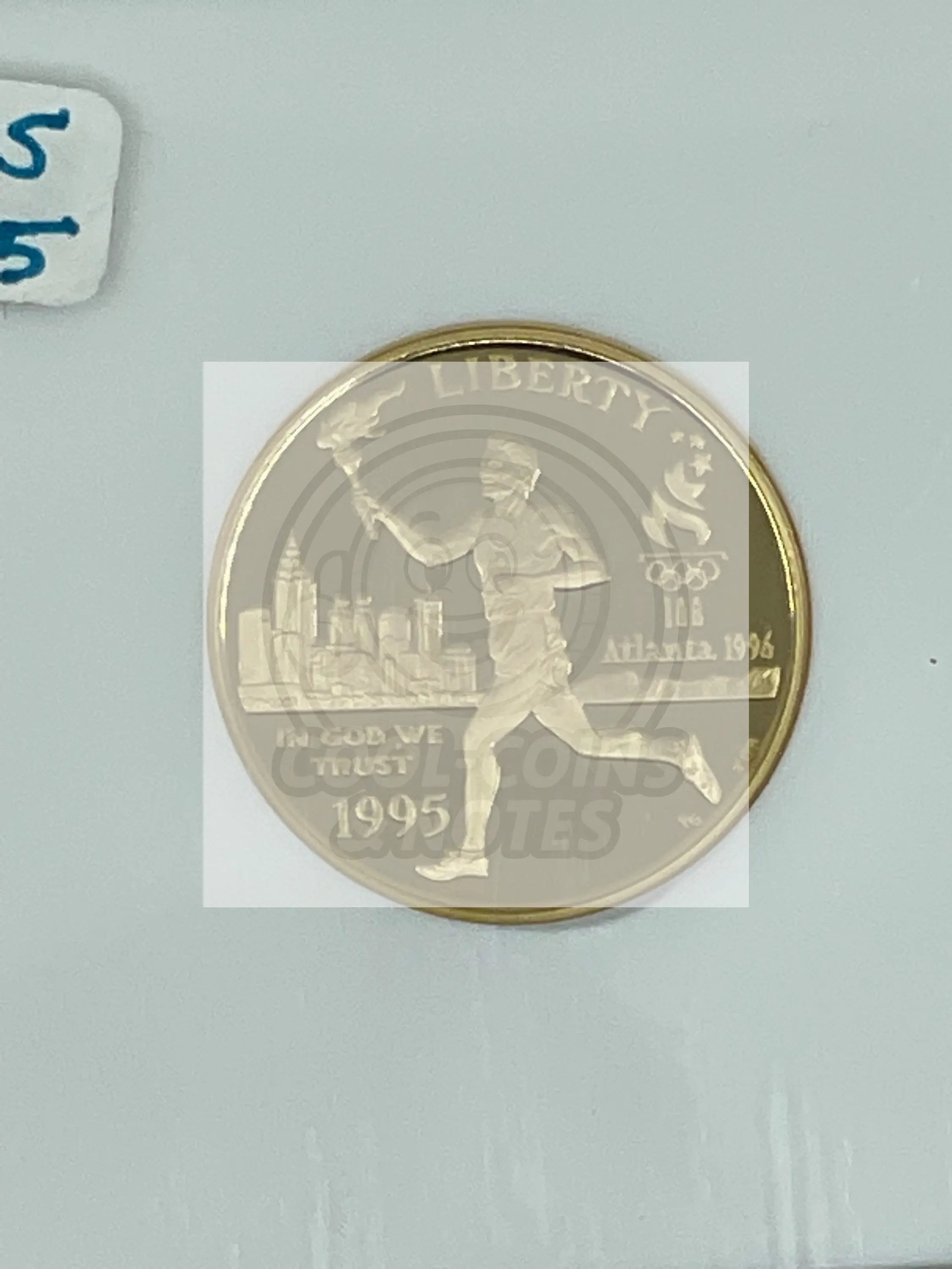 1995 W Olympic Torch Runner PF 70 Ultra Cameo  Gold 1/4 Ounce - Cool Coins & Notes